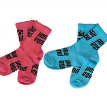 Load image into Gallery viewer, French Vanilla &quot;Tetris&quot; Kids Sport Socks.