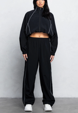 Load image into Gallery viewer, “Mastery” Zip-Up Tracksuit Set w/ Reflective Piping Trim