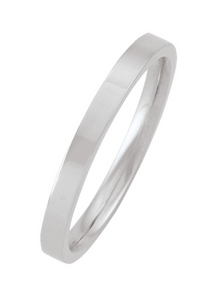 Minimalist 14K White Gold Band